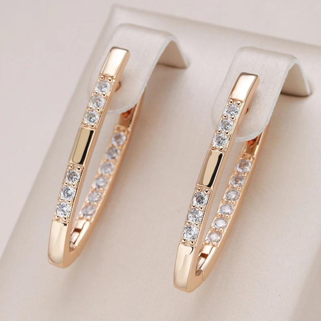 Crystal Pavé Huggie Earrings