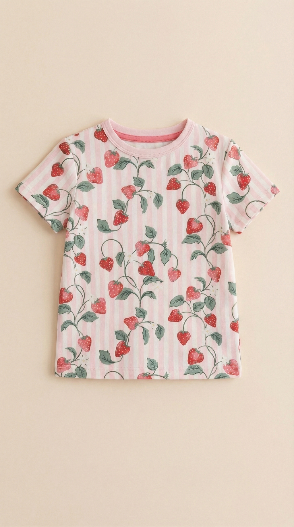 Toddler Basic Tee in Strawberry Fields