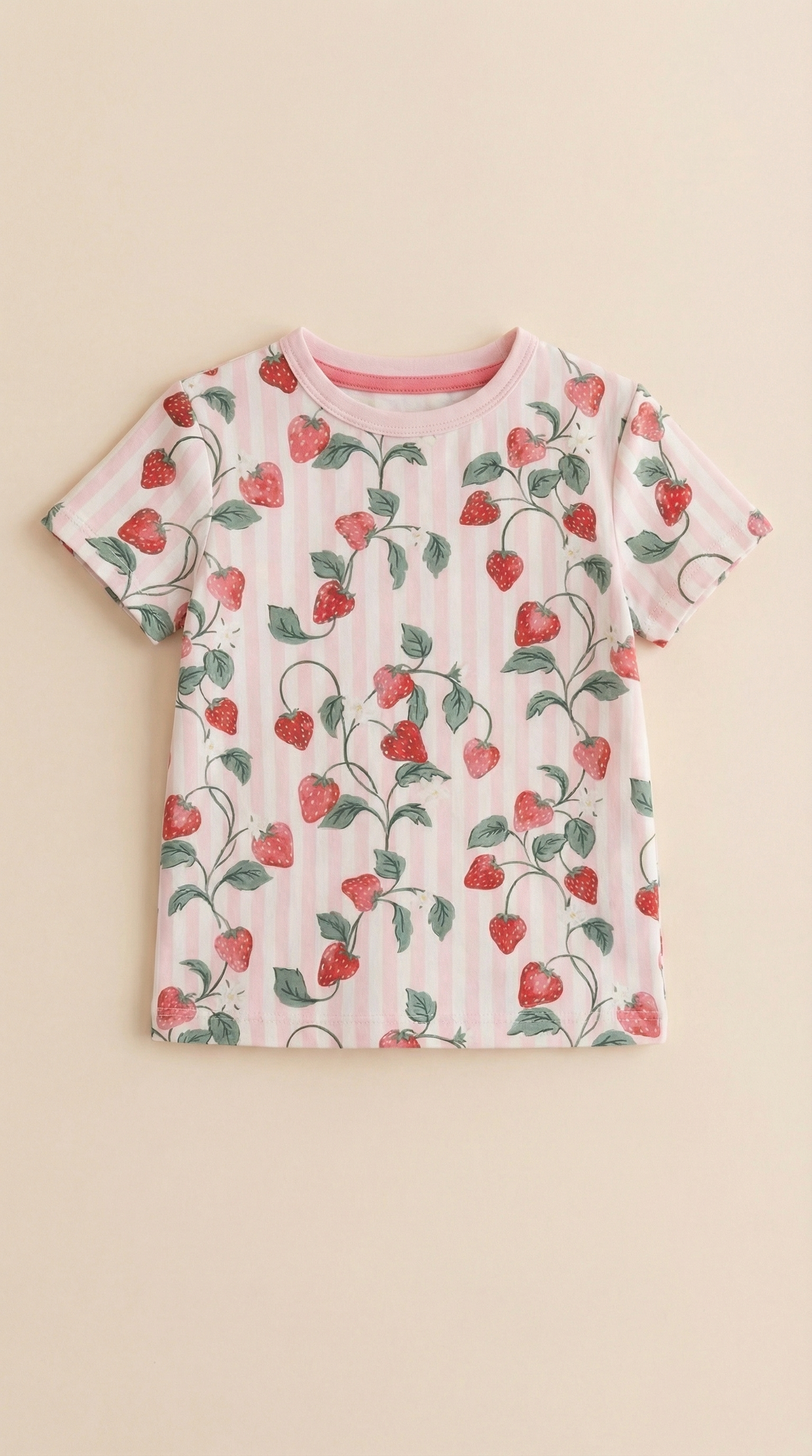 Toddler Basic Tee in Strawberry Fields