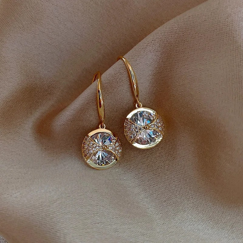 Radiant Crystal Disc Earrings